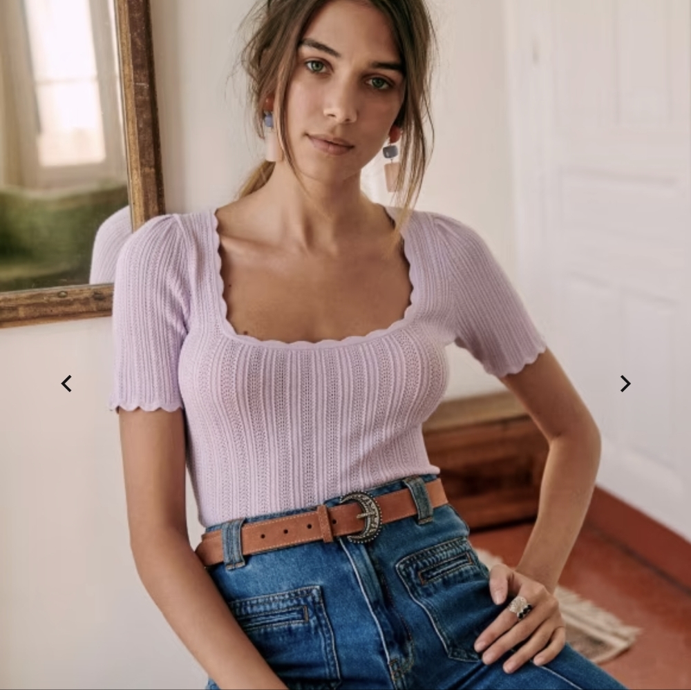 Sezane Anil Jumper in Light Violet Size XS